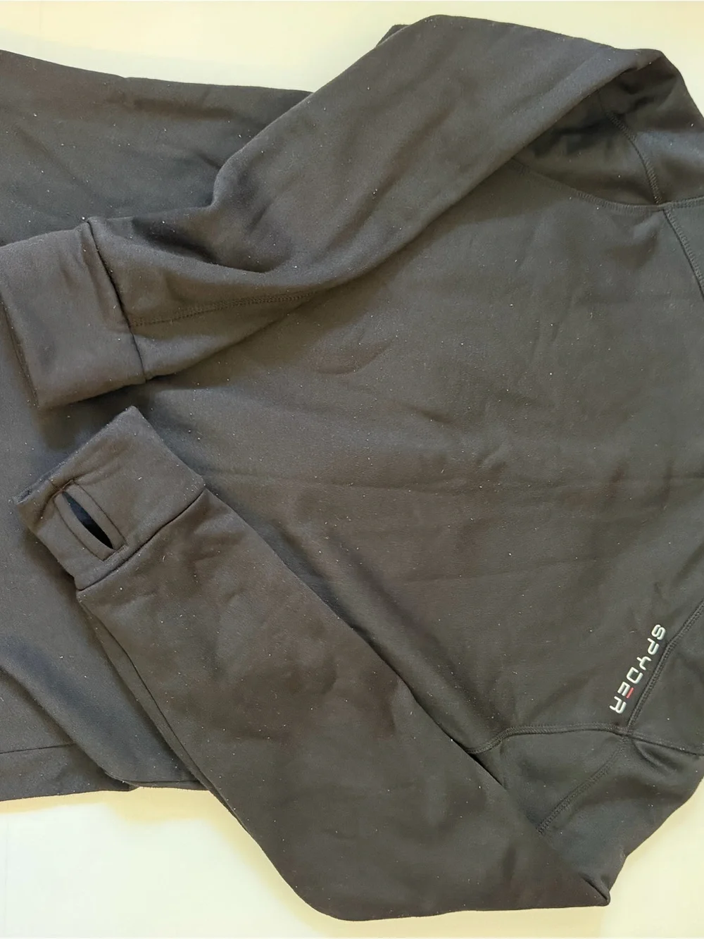 Spyder Men's Black Full-Zip Jacket with Chest Zip Pocket